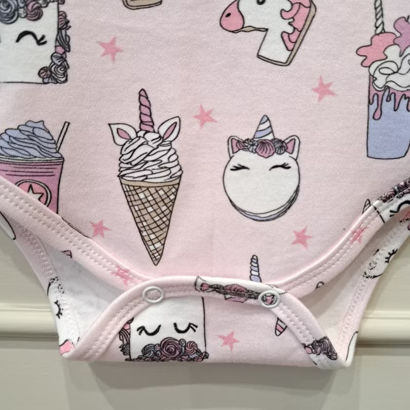 Unicorn baby girl onesie, baby girl bodysuit, baby girl clothes, pink onesie
