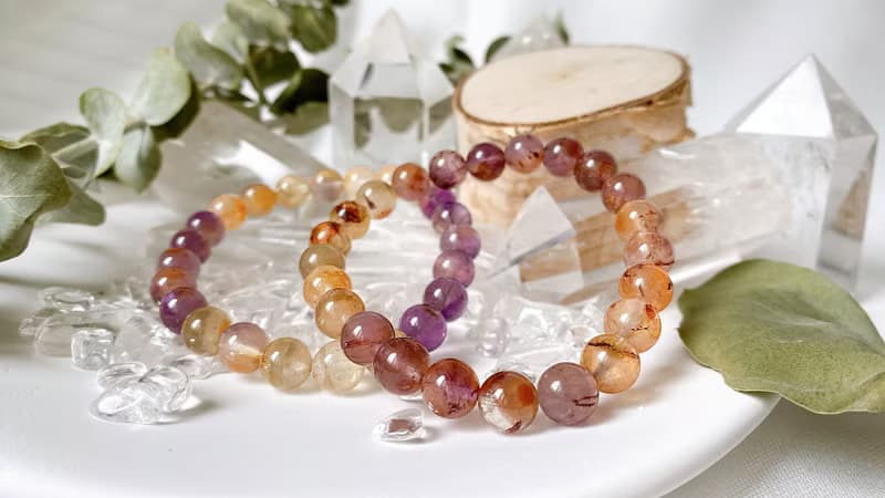 稀有血鈦芬達極光23手串||極光23/水晶/手串/手鍊