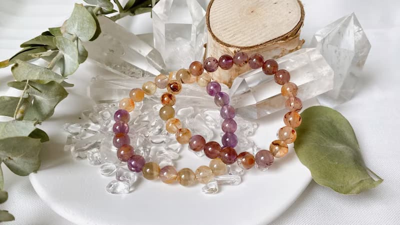 稀有血鈦芬達極光23手串||極光23/水晶/手串/手鍊