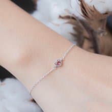 石榴石925純銀心之石手鍊