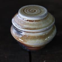 螺旋晨曦 柴燒茶葉罐