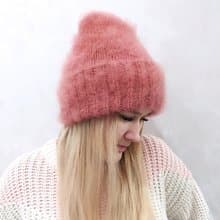 Fluffy pink womens hat | レディース帽子