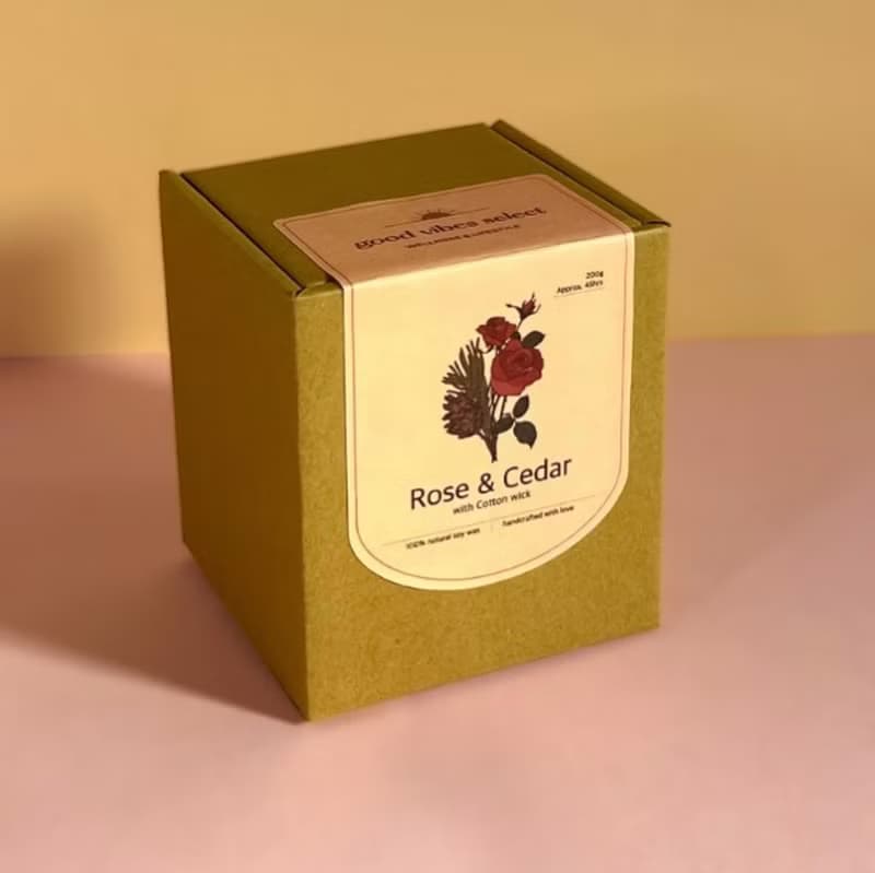 【舒緩情緒壓力】玫瑰雪松大豆蠟燭 Rose & Cedar x 2 套裝