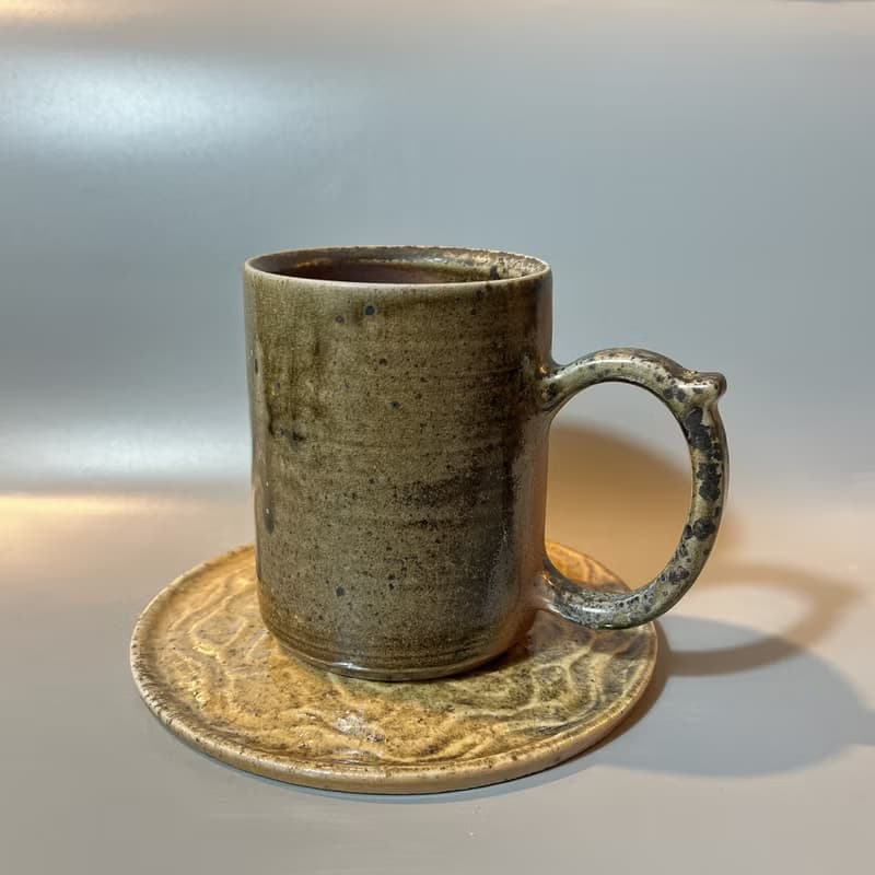 柴燒500cc古樸重落灰馬克杯 / 啤酒杯 / 小平凡手作