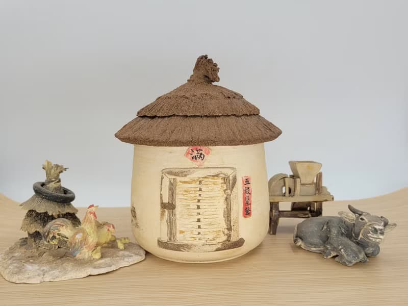 懷舊穀倉造型茶倉  茶葉罐 食物罐