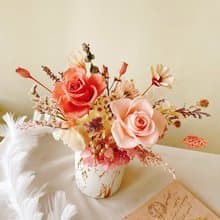 Miss。花謎 【金典】捧花桌花 盆花 永生花 開幕花禮 大理石紋