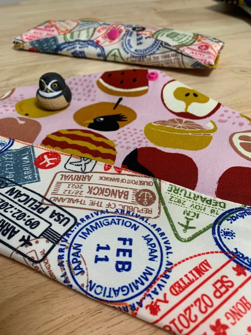 文青風環保防水筷袋 以吻封緘 清新白 日本 潮物 收纳 手作餐具