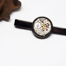 Steampunk蒸汽龐克風格 1960 機芯領帶夾BK