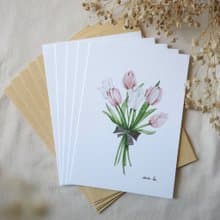 暖意花束 / 手繪明信片萬用卡 ( 五入組 )