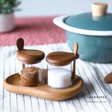 泰國人手製 CHABATREE BLANCHE 香料及調味罌(附匙)