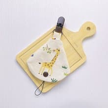 長頸鹿 手工奶嘴鏈+防塵套 扣帶奶嘴夾