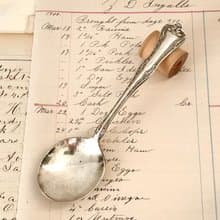 百年古董 1908年美國National Imperial Plate鍍銀圓湯匙