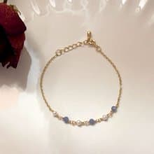 坦桑石珍珠手鍊 / 手作珍珠天然石飾品