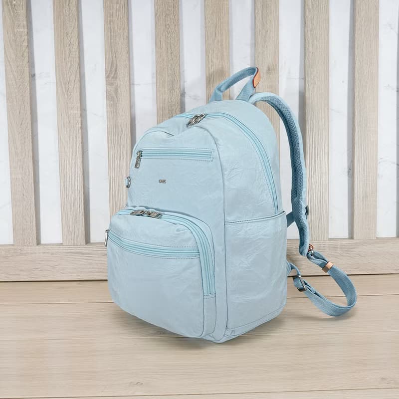 (粉嫩藍)必buy輕盈紙感旅行後背包33531