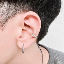 【禮物】溶流銀石 純銀無痛耳骨夾 中性男女耳飾イヤーカフ