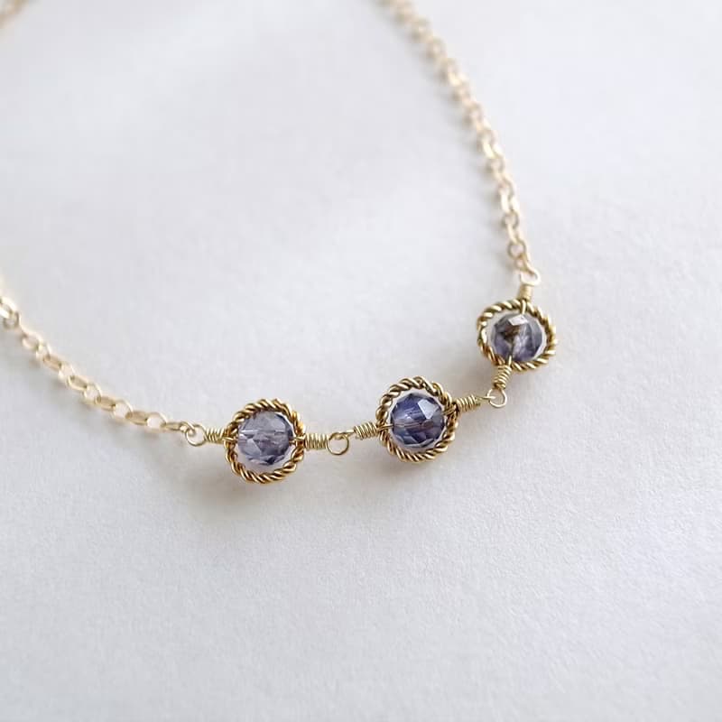 14KGF 石榴石/堇青石 天然石手鍊 腳鍊 可自選寶石搭配