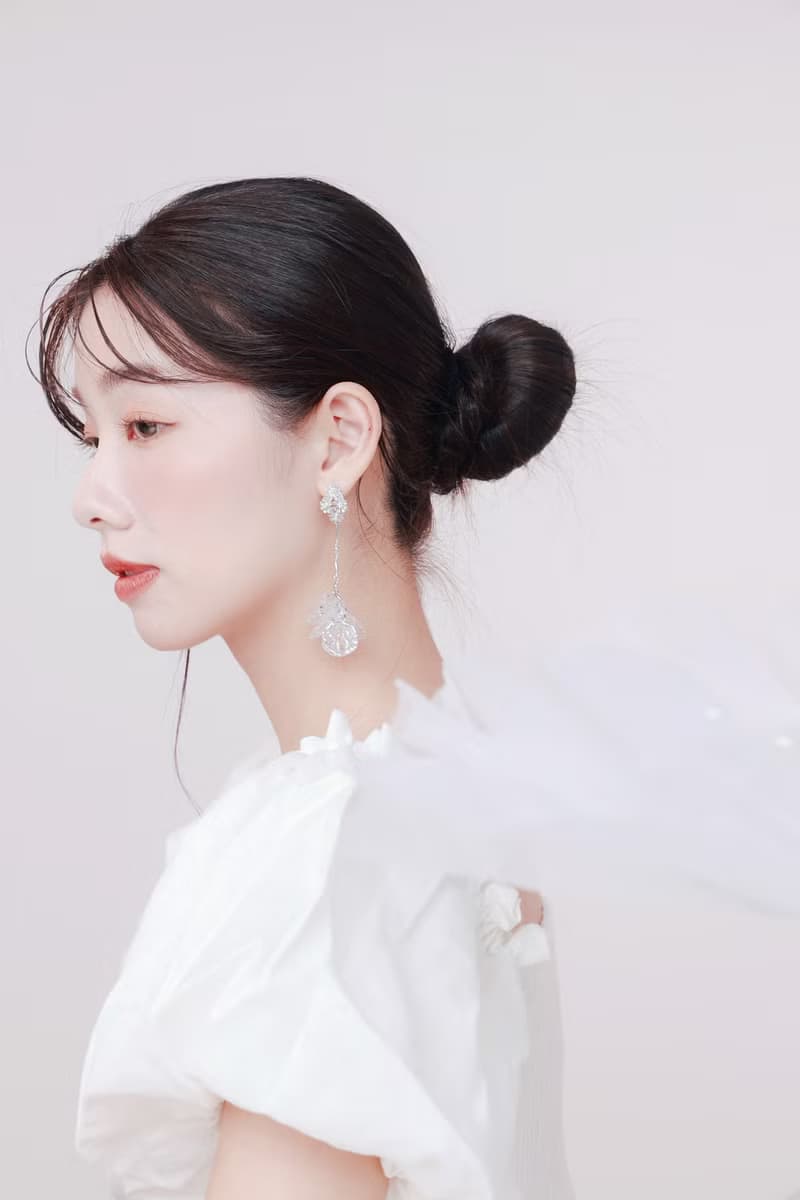 COR-DATE / 銀色花語 / 花束飄逸耳環 / 長