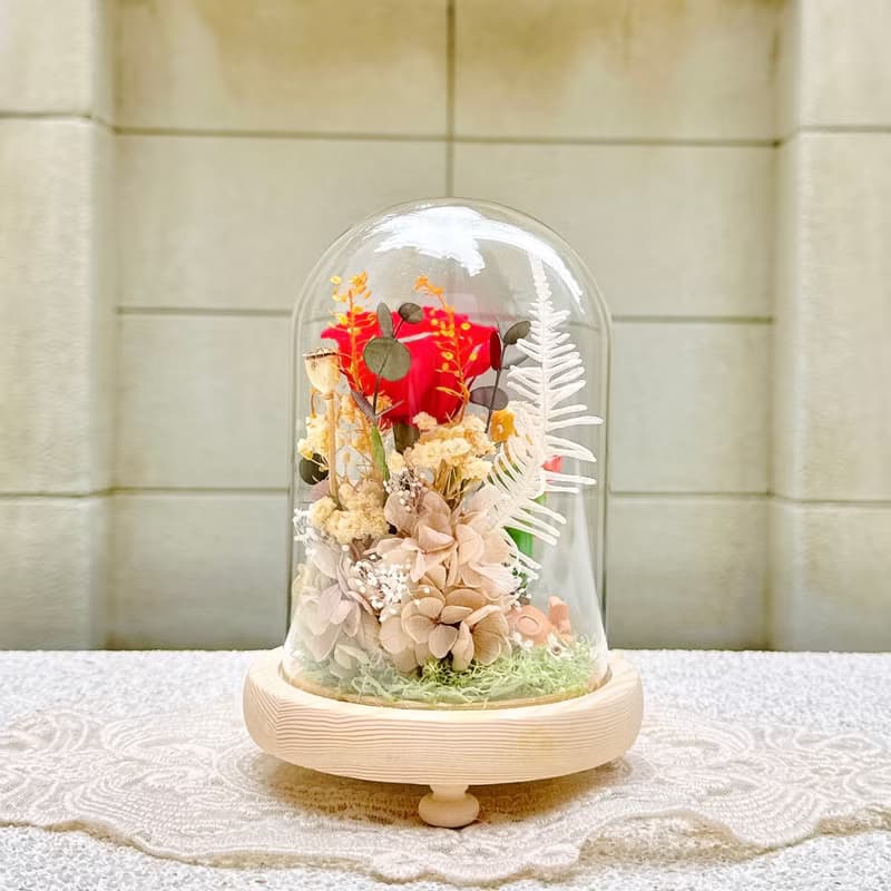 小王子/Le Petit Prince/美女與野獸/永生花/乾燥花/夜燈/玻璃盅