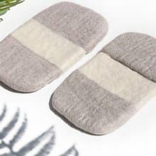 純羊毛氈隔熱手套/廚房用品/羊毛氈保溫手套/阻熱手套-淺灰色白色