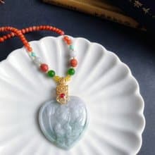 天然緬甸玉翡翠【鴛鴦】結婚禮物 項鍊 禮物 永結同心 永裕愛河