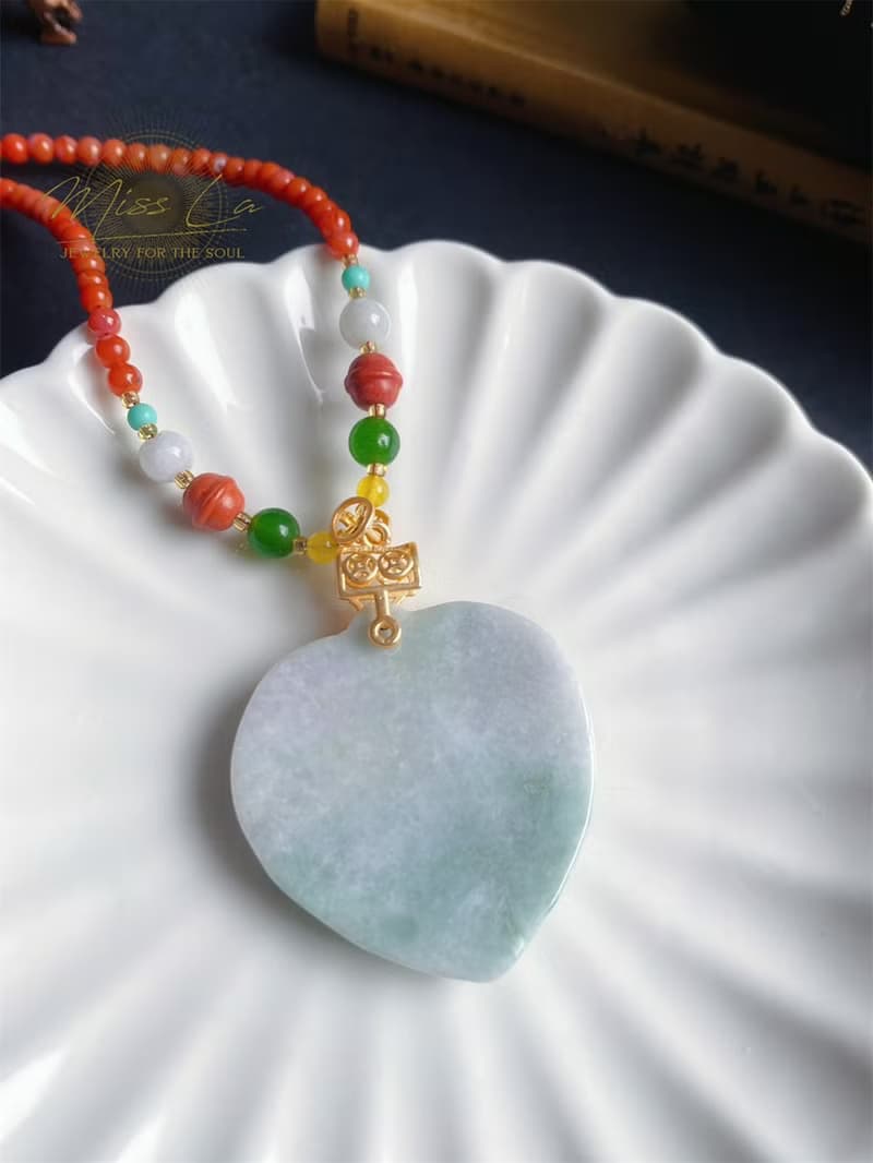 天然緬甸玉翡翠【鴛鴦】結婚禮物 項鍊 禮物 永結同心 永裕愛河