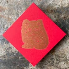 馬年開運春聯斗方/招財貓/7cm