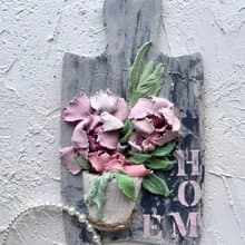 Home Decor 3d painting Flowers painting sculptural painting wall art Christmas