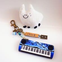 【心琴】質感星空銀河 電子琴  樂器吊飾 手作 手繪 紀念 禮物