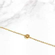 微笑好心情 手工笑臉K金手鍊