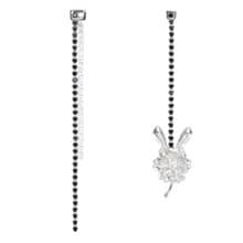 純銀八心八箭鋯石耳飾 - 摩登花心兔 (可改夾)