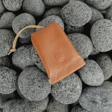 牛皮手工大容量彈口鑰匙包 - 棕荔枝紋 (生日禮物, 父親節禮物)