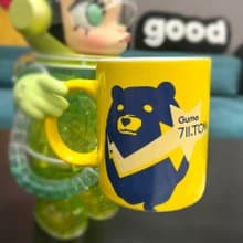 【動物插畫馬克杯】台灣熊/黃色黑熊杯/咖啡杯/茶杯/水杯/杯子/陶