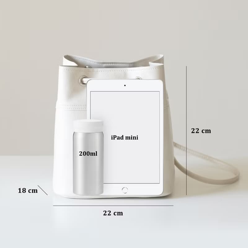 春夏新品 復古感油臘紋PU 自在變換多用水桶包【米白】托特/側背