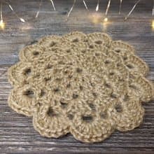 Jute crochet mug rug Placemat Jute napkin Eco friendly product