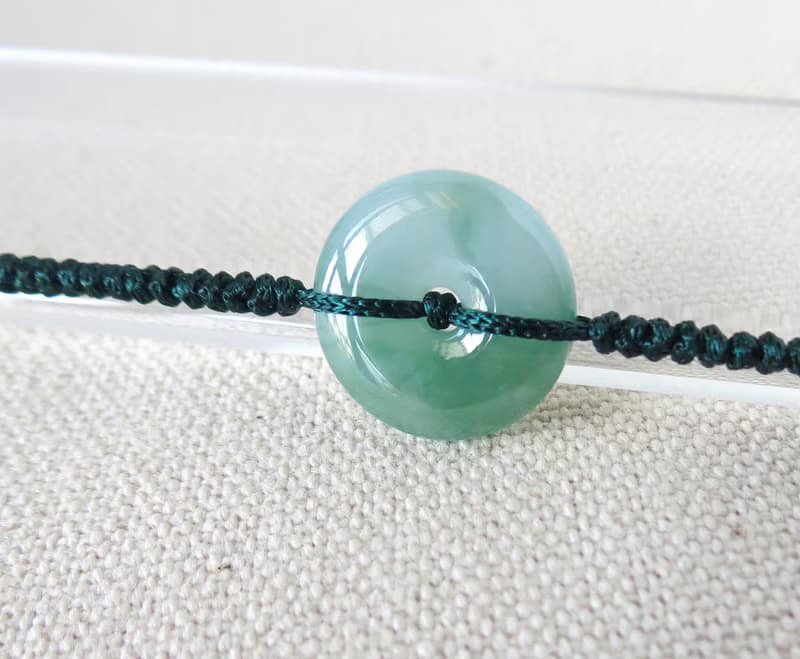 本命年【歲歲平安】冰飄花翡翠絲光編織手鍊*SW80*招財開運