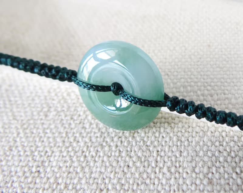 本命年【歲歲平安】冰飄花翡翠絲光編織手鍊*SW80*招財開運