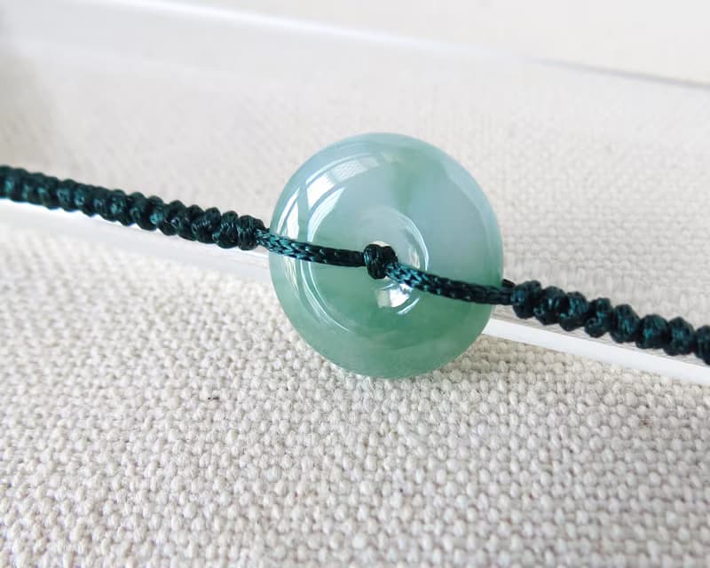 本命年【歲歲平安】冰飄花翡翠絲光編織手鍊*SW80*招財開運