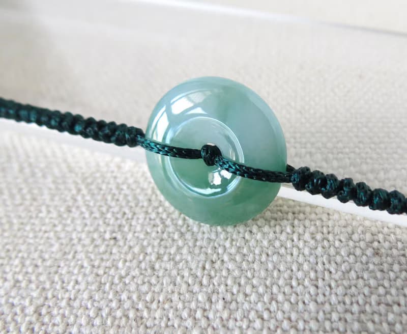 本命年【歲歲平安】冰飄花翡翠絲光編織手鍊*SW80*招財開運