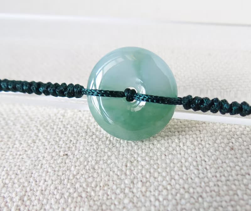 本命年【歲歲平安】冰飄花翡翠絲光編織手鍊*SW80*招財開運