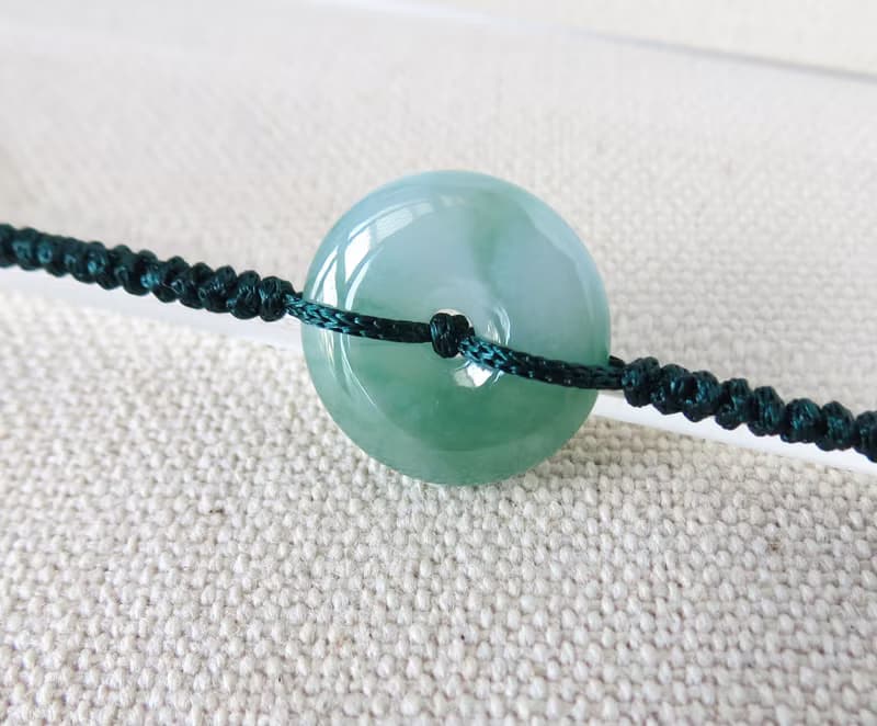 本命年【歲歲平安】冰飄花翡翠絲光編織手鍊*SW80*招財開運