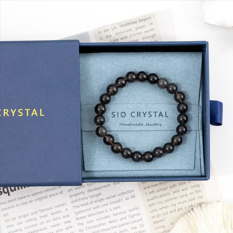 【SIO Crystal希奧水晶】黑曜石素色手鍊