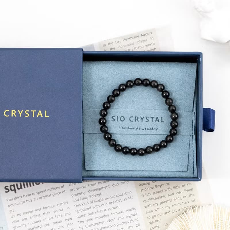 【SIO Crystal希奧水晶】黑曜石素色手鍊