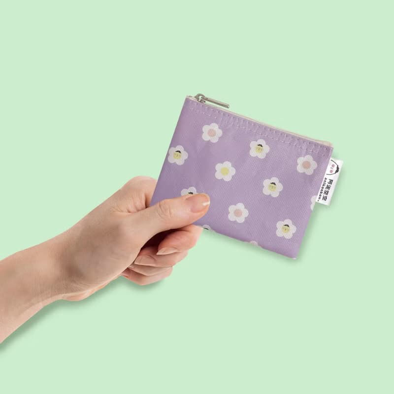 Sunny Bag x 阿泥空空-沒有錢花只有花花拉鍊小包