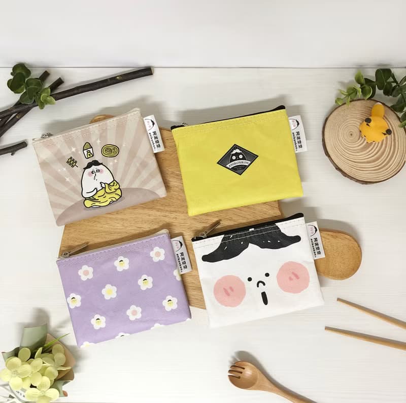 Sunny Bag x 阿泥空空-沒有錢花只有花花拉鍊小包