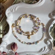 -聽雨-天然水晶手鏈/黃銅手鍊