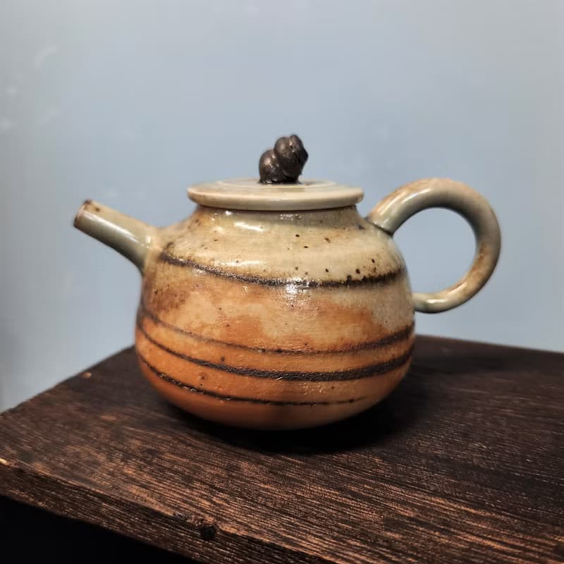 柴燒瓷土 / 絞泥茶壺