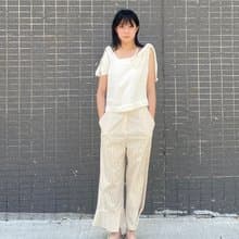 小微喇叭拼接褲
