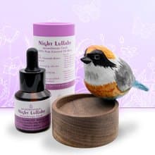 靜夜 Night Lullaby 複方精油 連黑胡桃木擴香手工木雕 禮盒裝