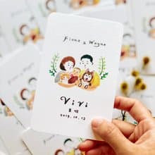 滿月卡設計 | 週歲 | 全家福