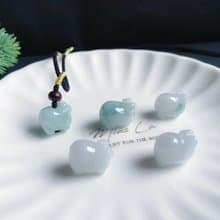 天然緬甸玉翡翠 豬 財源滾滾 大富大貴 項鍊 禮物 天然石